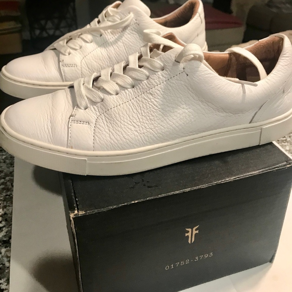 Like New! Frye, Ivy, Leather Sneakers - White
